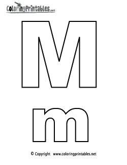 Alphabet Letter M Coloring Page