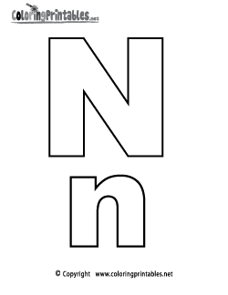 Alphabet Letter N Coloring Page