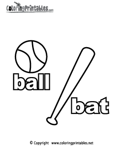 Sports Nouns Coloring Page