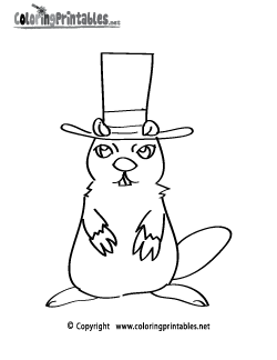 Groundhog Coloring Sheets on Groundhog Day Coloring Page