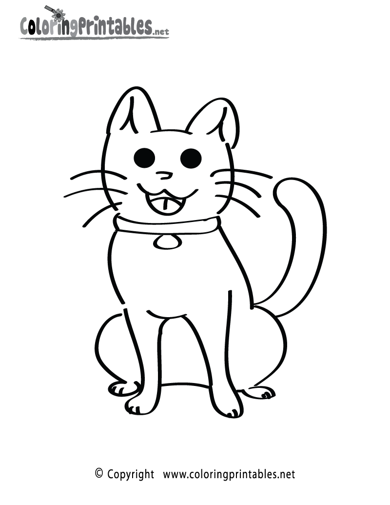 Kitten Coloring Page Printable.