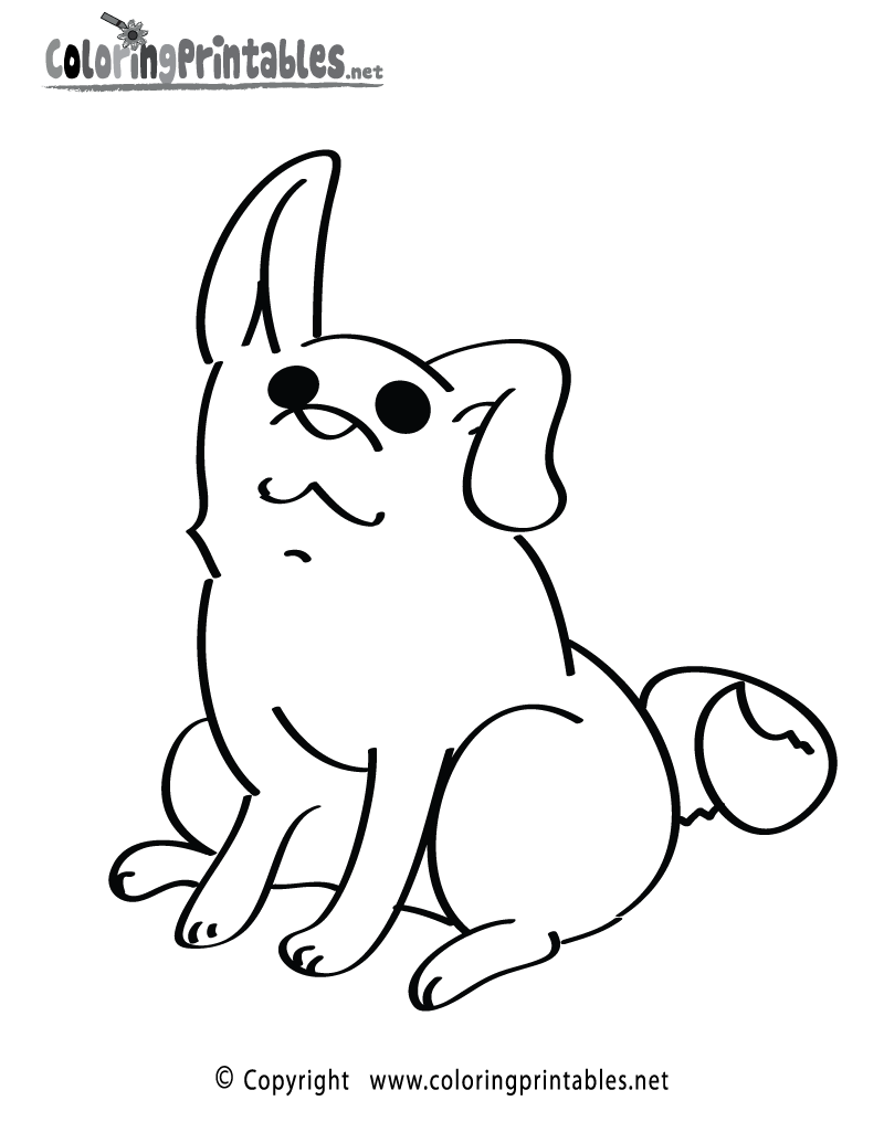 Puppy Coloring Page Printable.