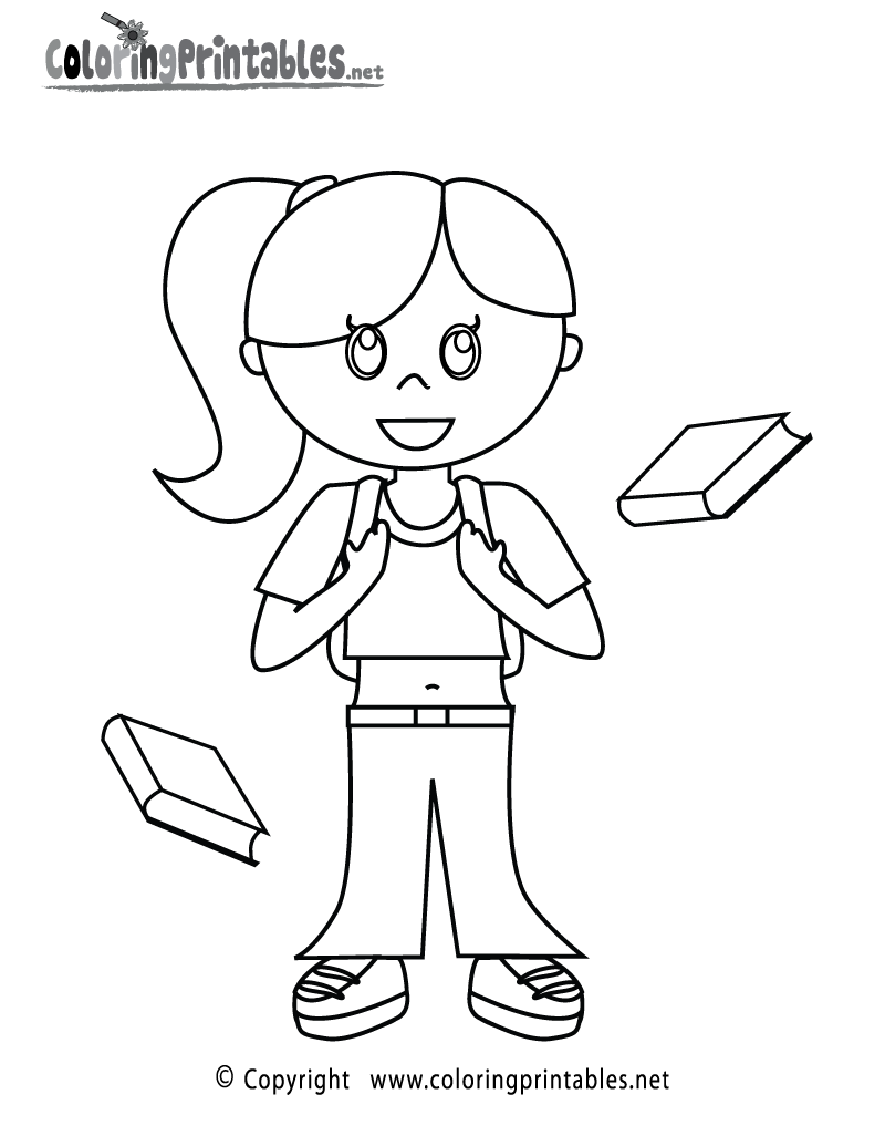 a girl coloring pages - photo #38