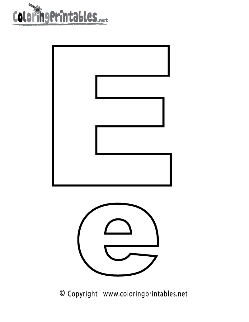 e alphabet coloring pages - photo #15