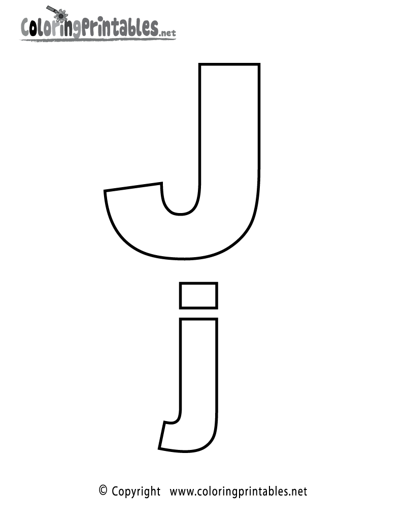 j coloring pages printable - photo #2