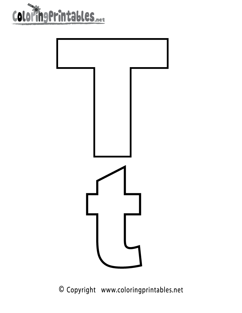 Alphabet Letter T Coloring Page - A Free English Coloring ...