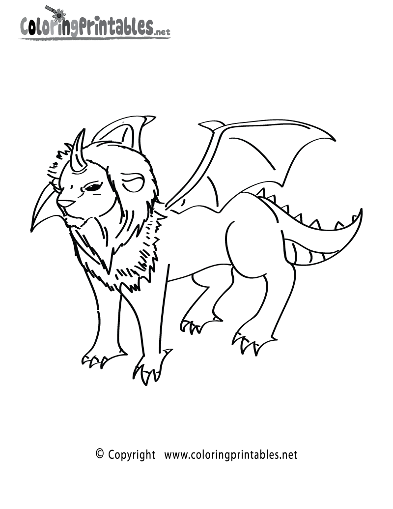 lion coloring pages realistic dragons - photo #34