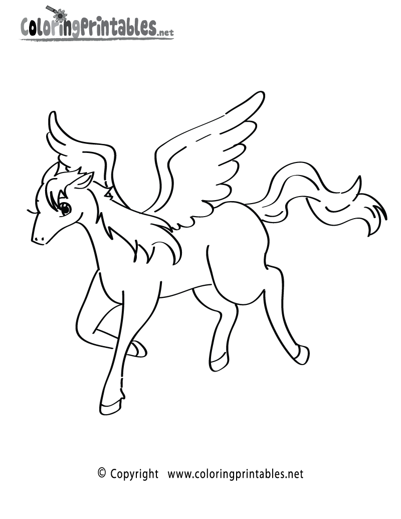 unicorn and pegasus coloring pages - photo #35