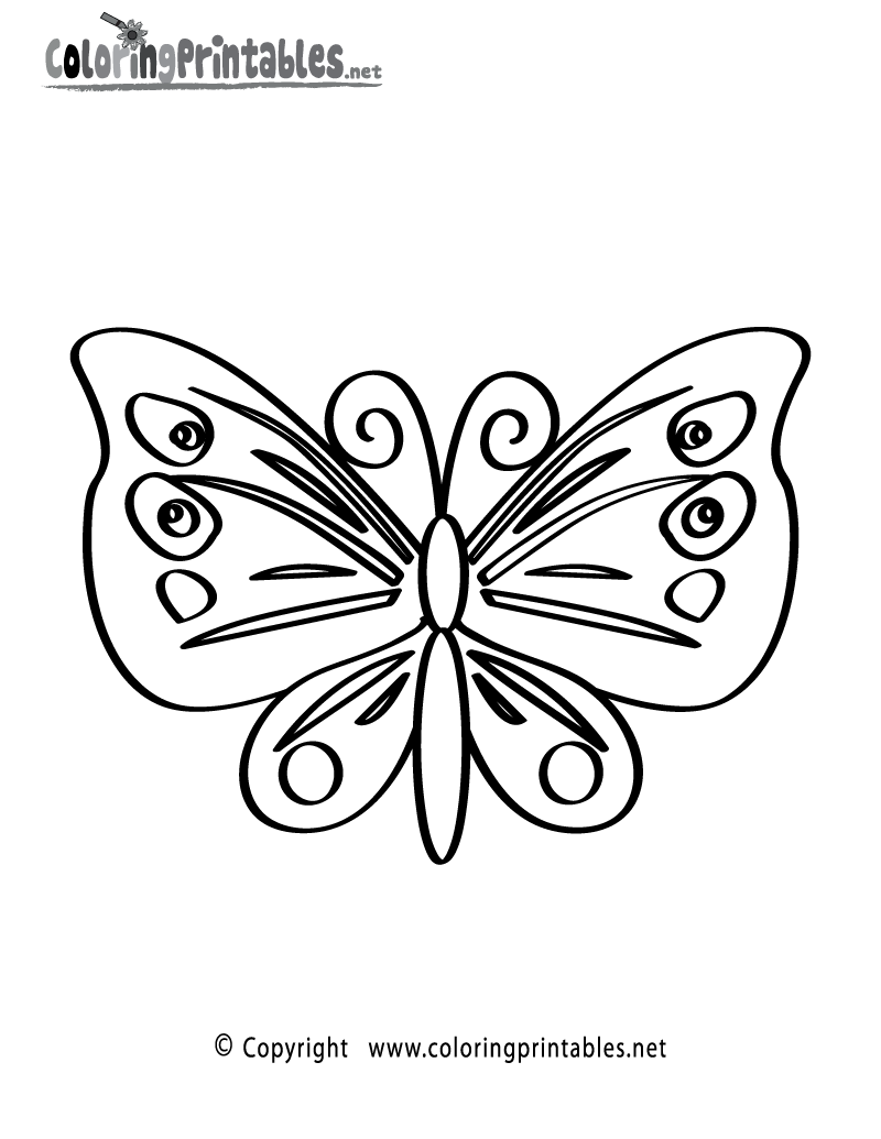 Butterfly Coloring Page Printable.