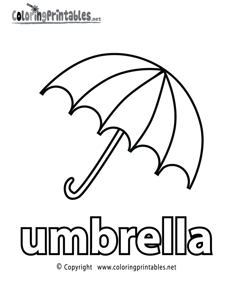 umbrella coloring pages for kids - photo #24