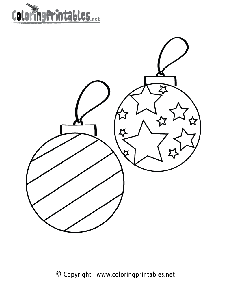 Christmas Ornament Coloring Pages