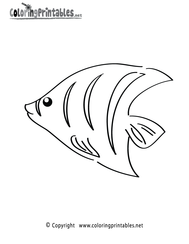 Tropical Fish Coloring Page Printable