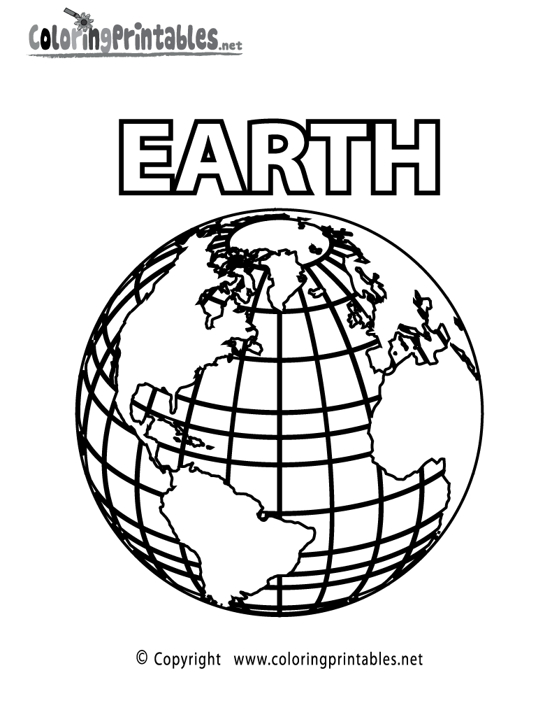 Planet Earth Coloring Page A Free Science Coloring Printable