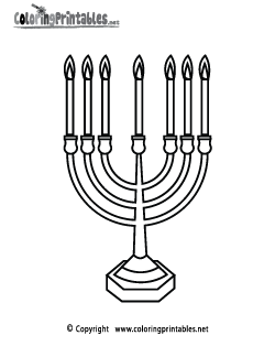 Jewish Candles Coloring Page