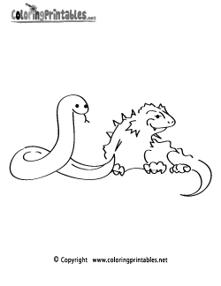 Science Reptiles Coloring Page