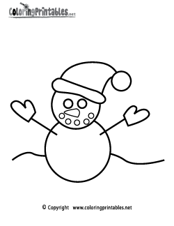 Fun Snowman Coloring Page