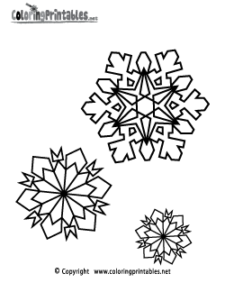 Winter Coloring Pages on Winter Snowflakes Coloring Page