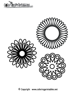 Floral Design Coloring Page