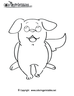 Cute Puppy Coloring Page