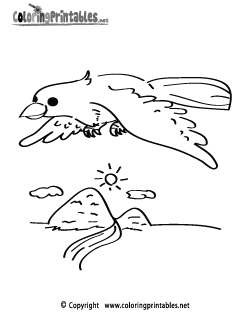 Flying Bird Coloring Page