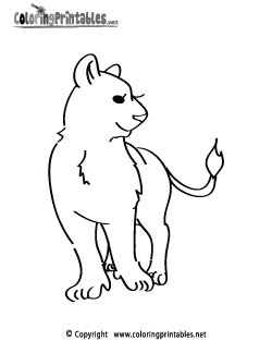 Girl Lioness Coloring Page