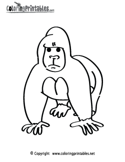 Gorilla Coloring Page