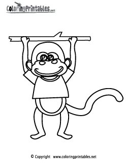 Monkey Coloring Page