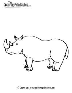 Rhinoceros Coloring Page
