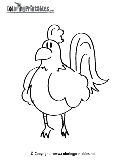 Rooster Coloring Page