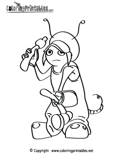 Alien Mechanic Coloring Page