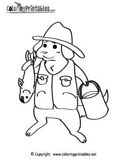 Fisherman Coloring Page