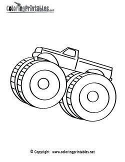 Monster Truck Coloring Page