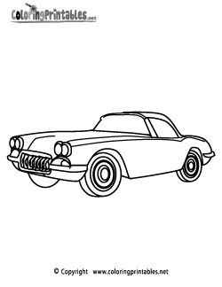 Muscle Car Coloring Page