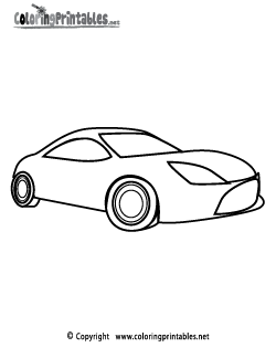 Sports Car Coloring Page