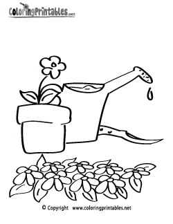 Gardening Coloring Page