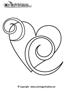 Heart Swirls coloring page