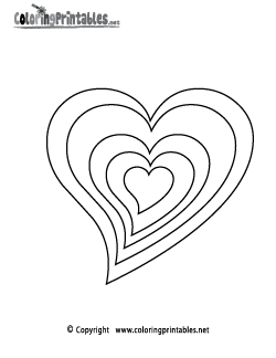 Hearts Coloring Page