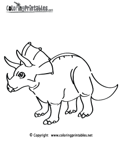 Triceratops Dinosaur Coloring Page