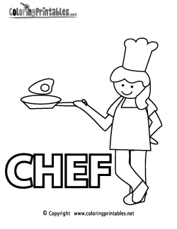 Chef Coloring Page