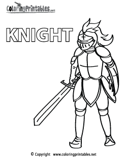 Knight Armor Coloring Page