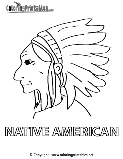 Native American Coloring Page