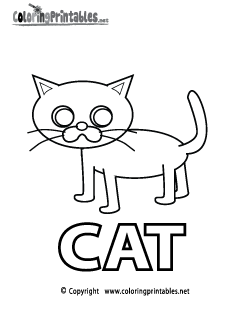 Spell Cat Coloring Page