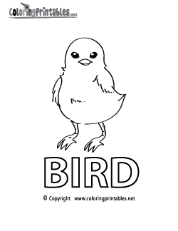 Spelling Bird Coloring Page