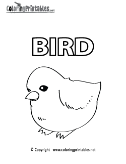 Vocabulary Bird Coloring Page