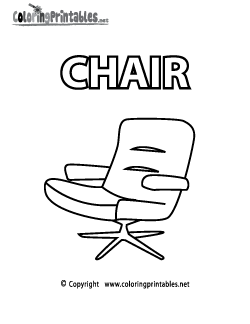 Vocabulary Chair Coloring Page