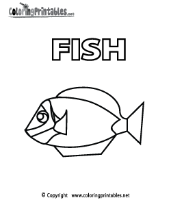 Vocabulary Fish Coloring Page