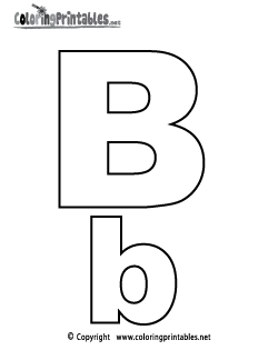 Alphabet Letter B Coloring Page