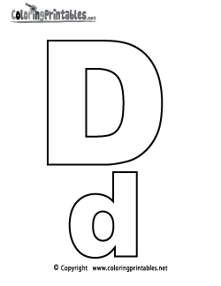 Alphabet Letter D Coloring Page