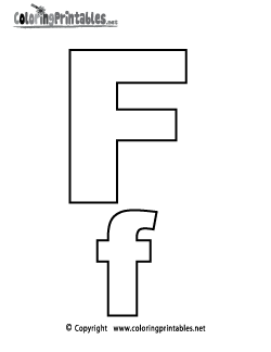 Alphabet Letter F Coloring Page