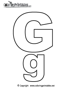 Alphabet Letter G Coloring Page